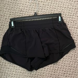 Black Lululemon Hotty Hot shorts. Low rise. 2.5 inch. Size 4.